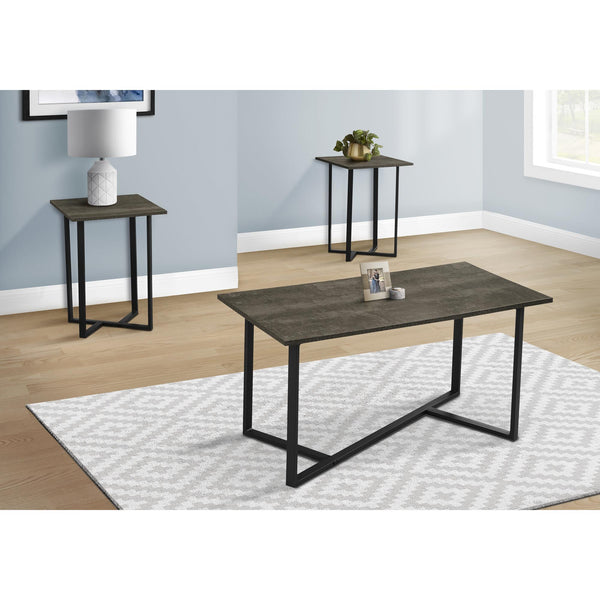 Monarch I 7975P 3Pcs Occasional Table Set - Dark Bronze/Black Metal IMAGE 1