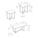 Monarch I 7975P 3Pcs Occasional Table Set - Dark Bronze/Black Metal IMAGE 3