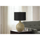 Monarch I 9606 25"H Table Lamp - Brown Resin/Black Shade IMAGE 1