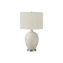 Monarch I 9607 28"H Table Lamp - Cream Ceramic/Ivory Shade IMAGE 3
