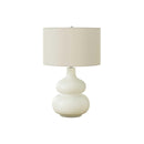 Monarch I 9608 25"H Table Lamp - Cream Ceramic/Ivory Shade IMAGE 3