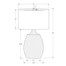 Monarch I 9609 26"H Table Lamp - Cream Resin/Ivory Shade IMAGE 7