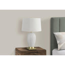Monarch I 9610 26"H Table Lamp - White Ceramic/Ivory Shade IMAGE 2