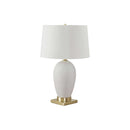 Monarch I 9610 26"H Table Lamp - White Ceramic/Ivory Shade IMAGE 3