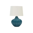 Monarch I 9612 24"H Table Lamp - Blue Ceramic /Ivory Shade IMAGE 3