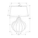 Monarch I 9612 24"H Table Lamp - Blue Ceramic /Ivory Shade IMAGE 7