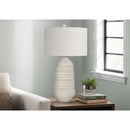 Monarch I 9613 33"H Table Lamp - Cream Ceramic/Ivory Shade IMAGE 1