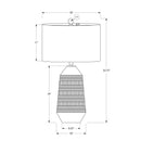 Monarch I 9613 33"H Table Lamp - Cream Ceramic/Ivory Shade IMAGE 7