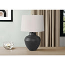 Monarch I 9615 26"H Table Lamp - Black Metal/Ivory Shade IMAGE 1