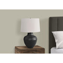 Monarch I 9615 26"H Table Lamp - Black Metal/Ivory Shade IMAGE 2