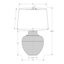 Monarch I 9615 26"H Table Lamp - Black Metal/Ivory Shade IMAGE 7