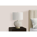 Monarch I 9617 21"H Table Lamp - Cream Resin/Ivory Shade IMAGE 2
