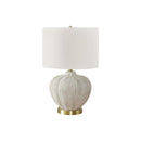 Monarch I 9617 21"H Table Lamp - Cream Resin/Ivory Shade IMAGE 3