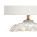 Monarch I 9617 21"H Table Lamp - Cream Resin/Ivory Shade IMAGE 4