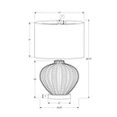 Monarch I 9617 21"H Table Lamp - Cream Resin/Ivory Shade IMAGE 7