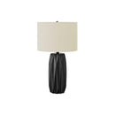 Monarch I 9620 25"H Table Lamp - Black Ceramic/Ivory Shade IMAGE 3