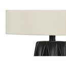 Monarch I 9620 25"H Table Lamp - Black Ceramic/Ivory Shade IMAGE 4