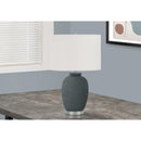 Monarch I 9622 24"H Table Lamp - Blue Ceramic/Ivory Shade IMAGE 1