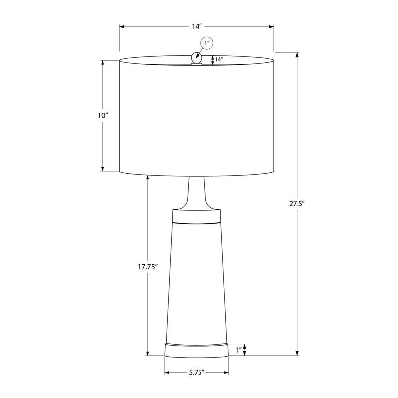 Monarch I 9623 28"H Table Lamp - Black Metal/Beige Shade IMAGE 7