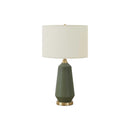 Monarch I 9624 26"H Table Lamp - Green Ceramic/Ivory Shade IMAGE 3