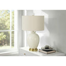 Monarch I 9625 26"H Table Lamp - Cream Ceramic/Ivory Shade IMAGE 1