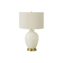 Monarch I 9625 26"H Table Lamp - Cream Ceramic/Ivory Shade IMAGE 3