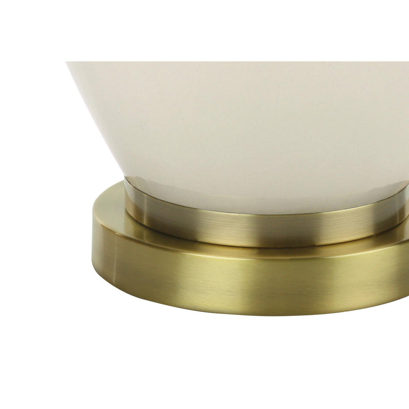 Monarch I 9625 26"H Table Lamp - Cream Ceramic/Ivory Shade IMAGE 5
