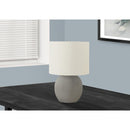Monarch I 9626 20"H Table Lamp - Grey Concrete/Ivory Shade IMAGE 1