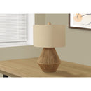 Monarch I 9628 22"H Table Lamp - Brown Rope/Beige Shade IMAGE 1