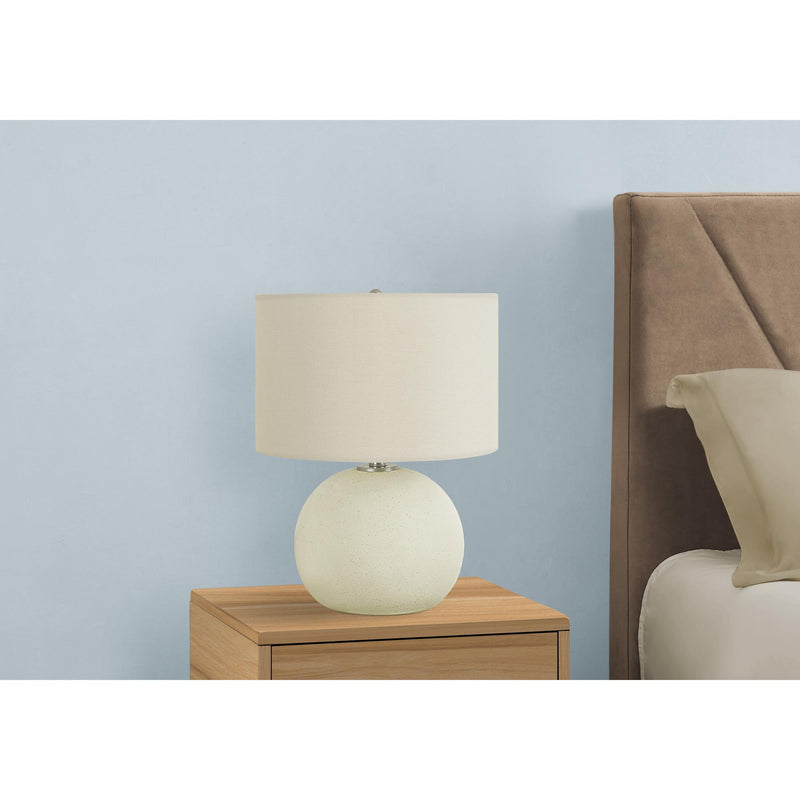 Monarch I 9630 18"H Table Lamp - Cream Ceramic/Ivory Shade IMAGE 2