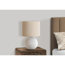 Monarch I 9632 16"H Table Lamp - Cream Ceramic/Beige Shade IMAGE 2