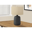 Monarch I 9635 24"H Table Lamp - Black Ceramic/Beige Shade IMAGE 1
