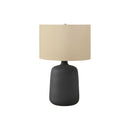 Monarch I 9635 24"H Table Lamp - Black Ceramic/Beige Shade IMAGE 3