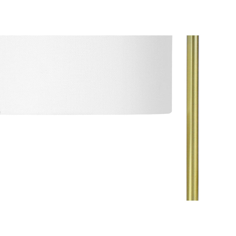 Monarch I 9636 20"H Table Lamp - White Marble/Ivory Shade IMAGE 4
