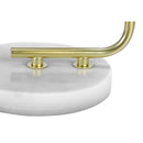 Monarch I 9636 20"H Table Lamp - White Marble/Ivory Shade IMAGE 5