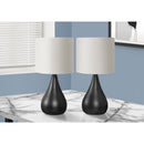 Monarch I 9639 18"H Table Lamp - Black/Ivory Shade IMAGE 1