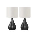 Monarch I 9639 18"H Table Lamp - Black/Ivory Shade IMAGE 3