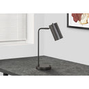 Monarch I 9645 18"H Table Lamp - Grey Metal/Grey Shade/Usb IMAGE 1