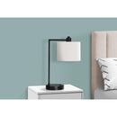 Monarch I 9646 19"H Table Lamp - Black Metal/Ivory Shade /Usb IMAGE 2