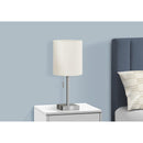 Monarch I 9649 17"H Table Lamp - Nickel Metal/Ivory/Usb IMAGE 2