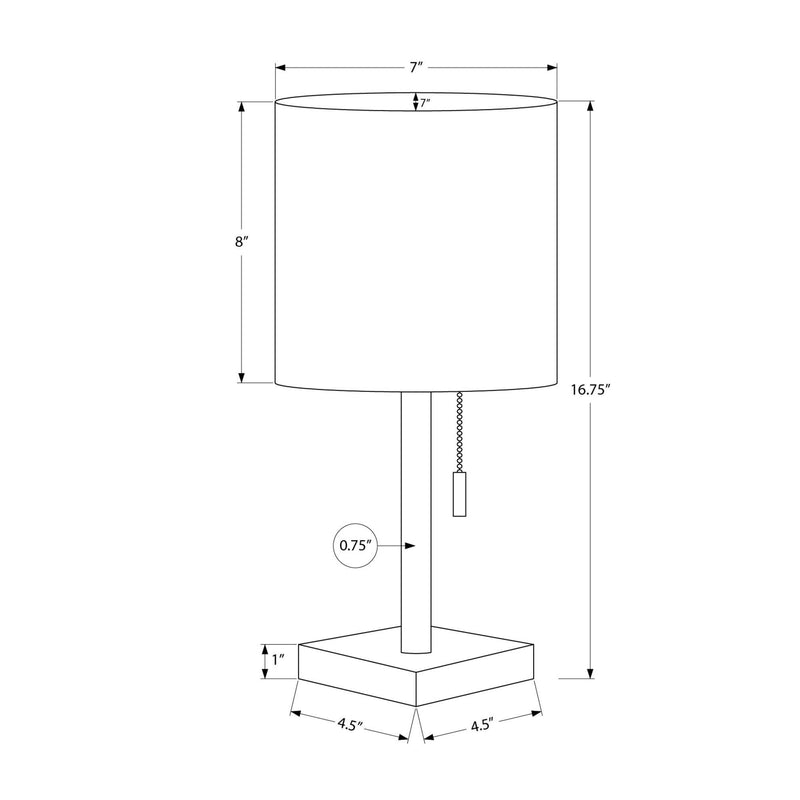 Monarch I 9649 17"H Table Lamp - Nickel Metal/Ivory/Usb IMAGE 7