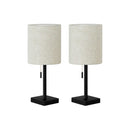 Monarch I 9650 17"H Table Lamp - Black Metal/ Beige /Usb IMAGE 3