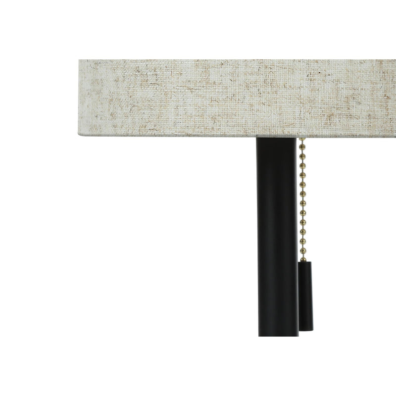Monarch I 9650 17"H Table Lamp - Black Metal/ Beige /Usb IMAGE 4