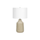 Monarch I 9702 24"H Table Lamp - Beige Concrete/Ivory Shade IMAGE 3