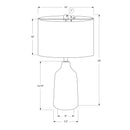 Monarch I 9702 24"H Table Lamp - Beige Concrete/Ivory Shade IMAGE 7