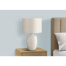 Monarch I 9707 25"H Table Lamp - Cream Ceramic/Ivory Shade IMAGE 2