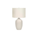 Monarch I 9707 25"H Table Lamp - Cream Ceramic/Ivory Shade IMAGE 3