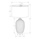 Monarch I 9707 25"H Table Lamp - Cream Ceramic/Ivory Shade IMAGE 7