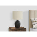 Monarch I 9708 22"H Table Lamp - Black Ceramic/Ivory Shade IMAGE 2
