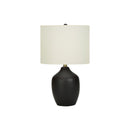 Monarch I 9708 22"H Table Lamp - Black Ceramic/Ivory Shade IMAGE 3